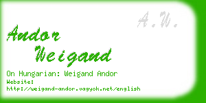 andor weigand business card